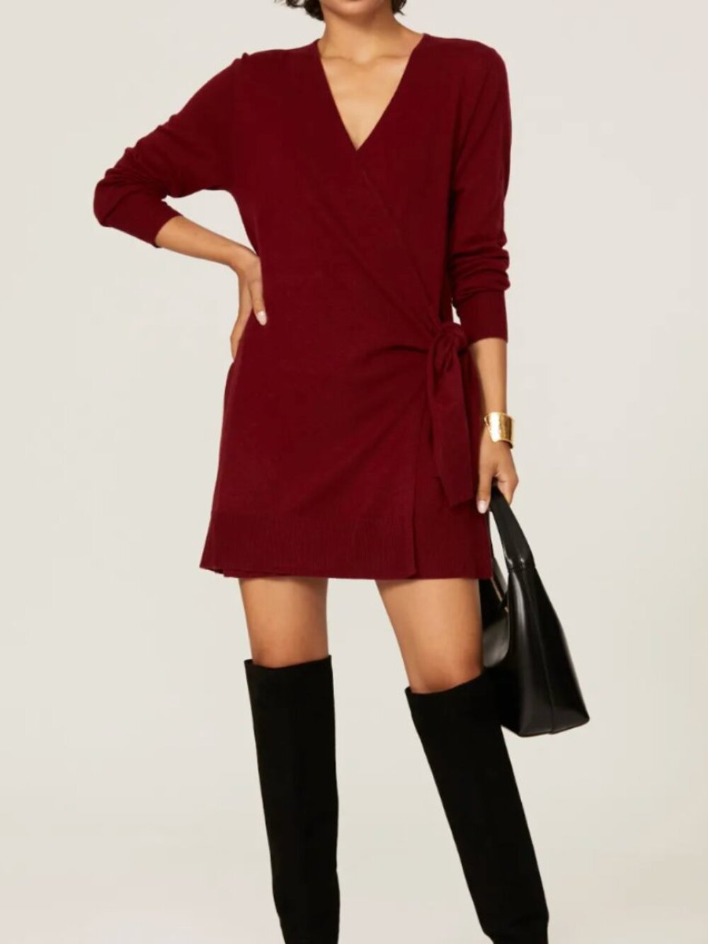 Thakoon x Rent the Runway Red Knit Wrap Dress( Cardigan)